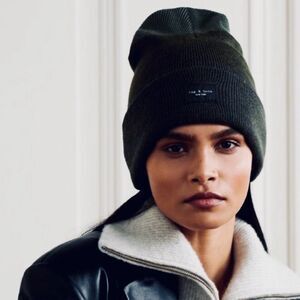 RAG & BONE Addison Wool Blend Beanie Black OS